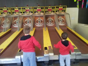 Skee-ball time! It's still just $0.25 per game...can you believe it?
